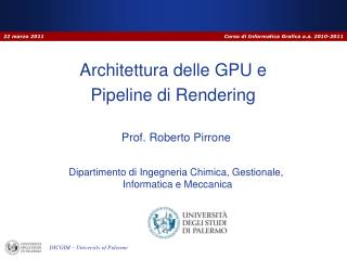 Architettura delle GPU e Pipeline di Rendering