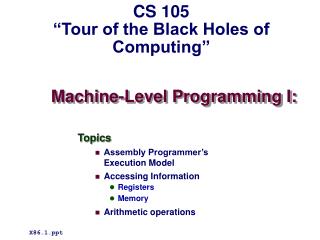 Machine-Level Programming I: