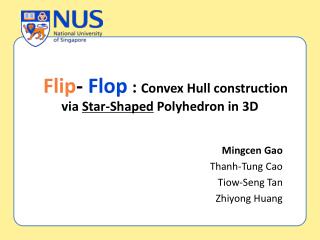 : Convex Hull construction via Star-Shaped Polyhedron in 3D