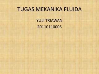 TUGAS MEKANIKA FLUIDA