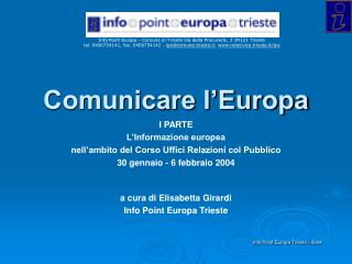 Comunicare l’Europa