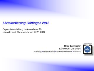 Lärmkartierung Göttingen 2012