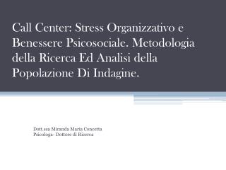 Dott.ssa Miranda Maria Concetta Psicologa- Dottore di Ricerca