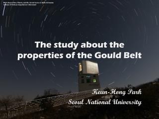 The study about the properties of the Gould Belt