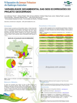 VARIABILIDADE GEOAMBIENTAL DAS SEIS ECORREGIÕES DO PROJETO GEOCERRADO