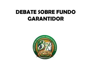 DEBATE SOBRE FUNDO GARANTIDOR