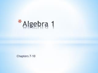 Algebra 1