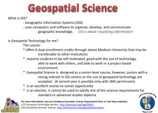 Geospatial Science