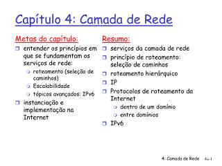 Capítulo 4: Camada de Rede