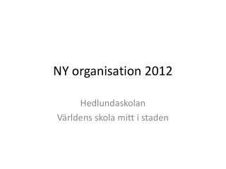 NY organisation 2012