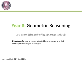 Year 8: Geometric Reasoning