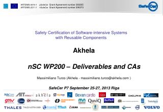 Akhela nSC WP200 – Deliverables and CAs