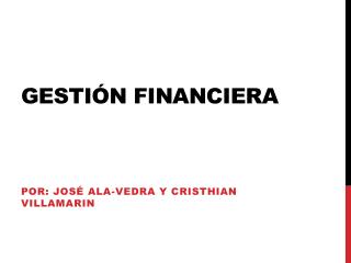 Gestión Financiera