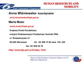 HUMAN RESOURCES AND MOBILITY