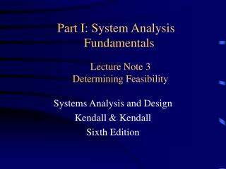 Lecture Note 3 Determining Feasibility
