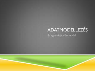 adatmodellezés