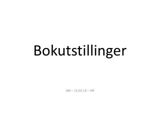 Bokutstillinger