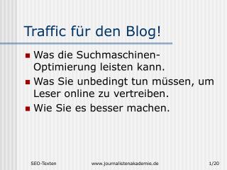 Traffic für den Blog!