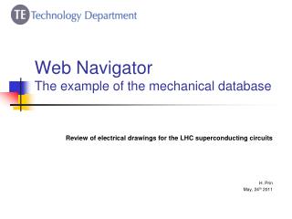 Web Navigator The example of the mechanical database