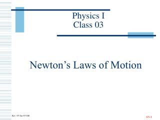 Physics I Class 03