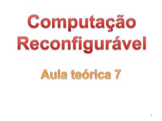 Computação Reconfigurável