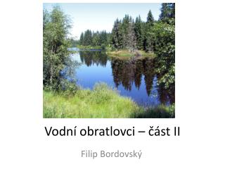 Vodní obratlovci – část II