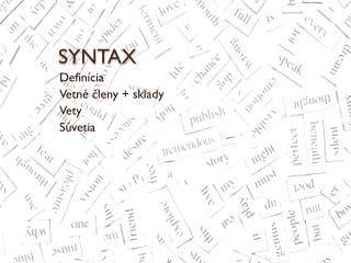 SYNTAX