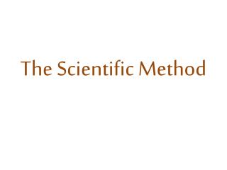 The Scientific Method
