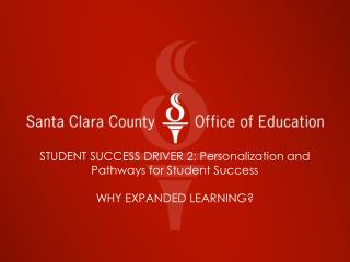 STUDENT SUCCESS DRIVER 2: Personalization and Pathways for Student Success WHY EXPANDED LEARNING?