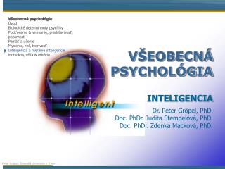 VŠEOBECNÁ PSYCHOLÓGIA