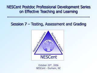 NESCent Postdoc Professional Development Series on Effective Teaching and Learning