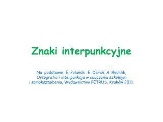 Znaki interpunkcyjne