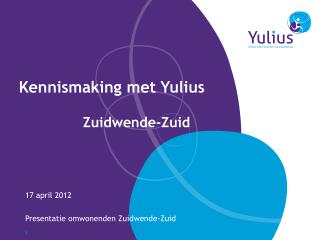 Kennismaking met Yulius 		Zuidwende-Zuid