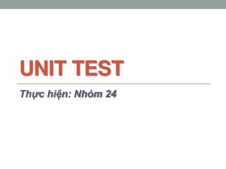 UNIT TEST