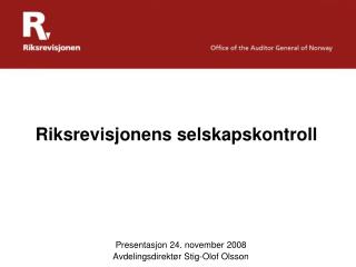 Riksrevisjonens selskapskontroll