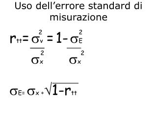 Uso dell’errore standard di misurazione