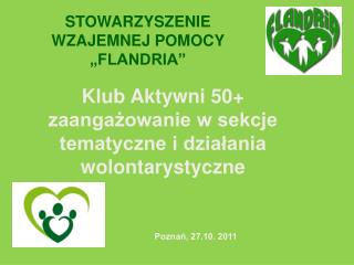 Klub Aktywni 50+ zaangażowanie w sekcje tematyczne i działania wolontarystyczne