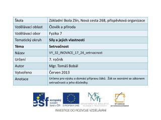 Setrvačnost
