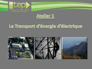 Atelier 1 Le Transport d’énergie d’électrique