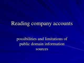 Reading company accounts