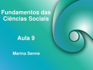 Fundamentos das Ciências Sociais