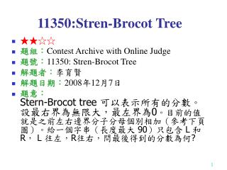 11350:Stren-Brocot Tree