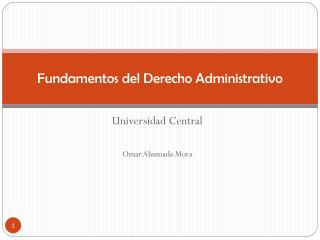 Fundamentos del Derecho Administrativo