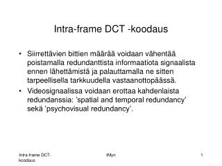 Intra-frame DCT -koodaus