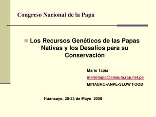 Congreso Nacional de la Papa