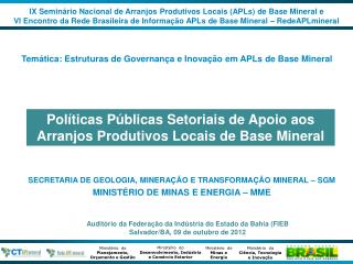 Auditório da Federação da Indústria do Estado da Bahia (FIEB Salvador/BA, 09 de outubro de 2012