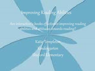 Improving Reading Abilities