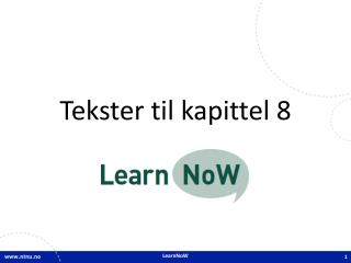 Tekster til kapittel 8