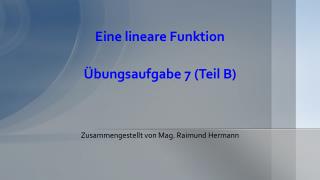 Eine lineare Funktion