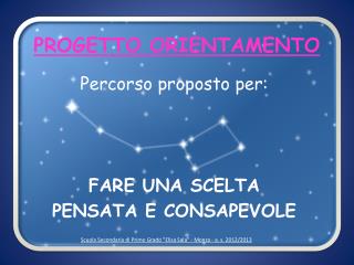 PROGETTO ORIENTAMENTO